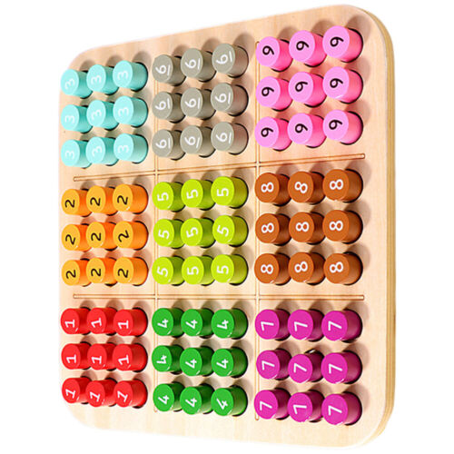 1 Satz Holz-Sudoku-Spiel, Holz-Schachspielzeug, Desktop-Schachspielzeug, - Bild 3 von 12