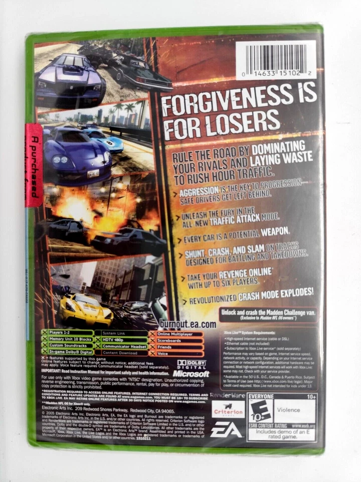 Burnout Revenge (Microsoft Xbox 2005) BRAND NEW Factory Sealed NFR EA Experience - Image 2 of 4