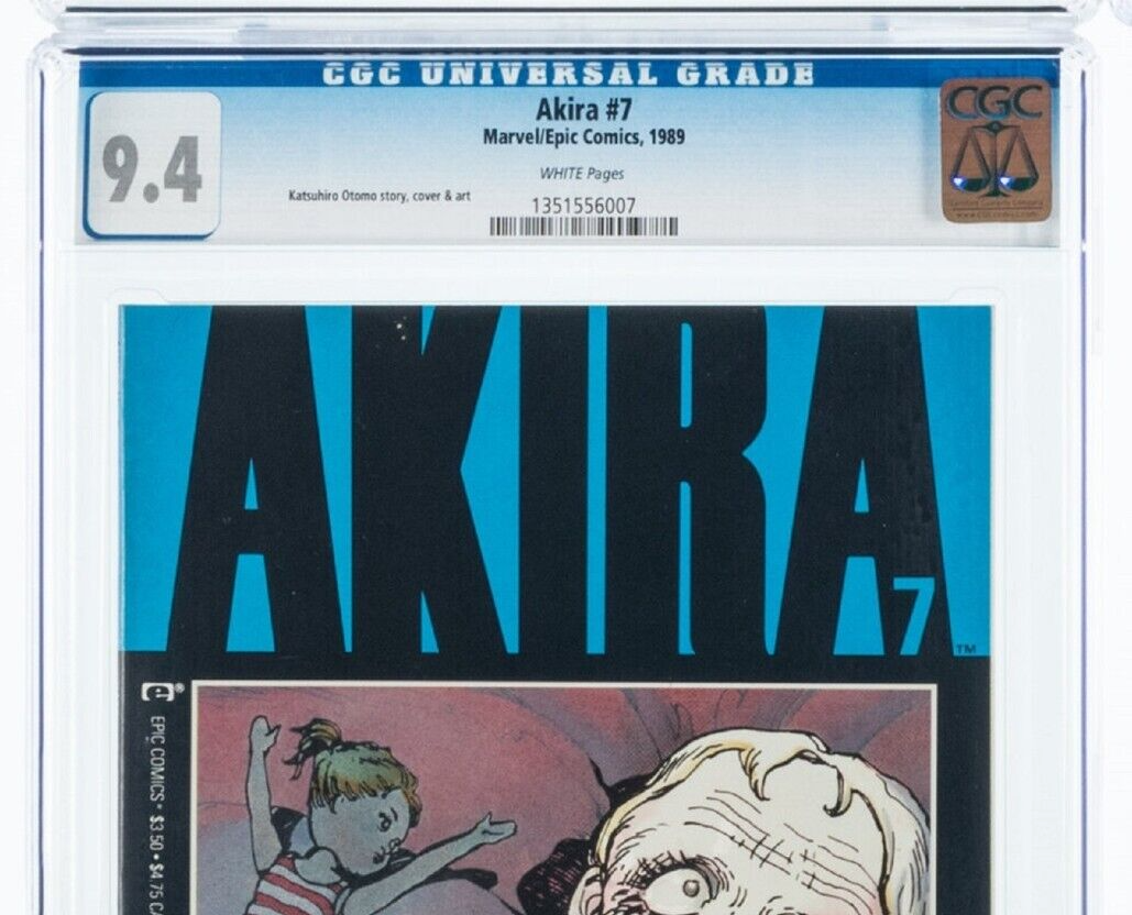 AKIRA #7~1989~CGC 9.4 White Pgs Katsuhiro Otomo Kaneda & Tetsuo