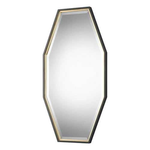 SAVION 46"  MID CENTURY MODERN WOOD BEVEL WALL MIRROR UTTERMOST 09258 - Picture 2 of 5