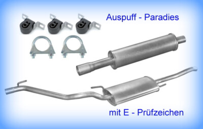 Abgasanlage Auspuff für VW Vento 1.8 Typ 1H2 75 PS ab Baujahr 07/1995 + Anbaukit