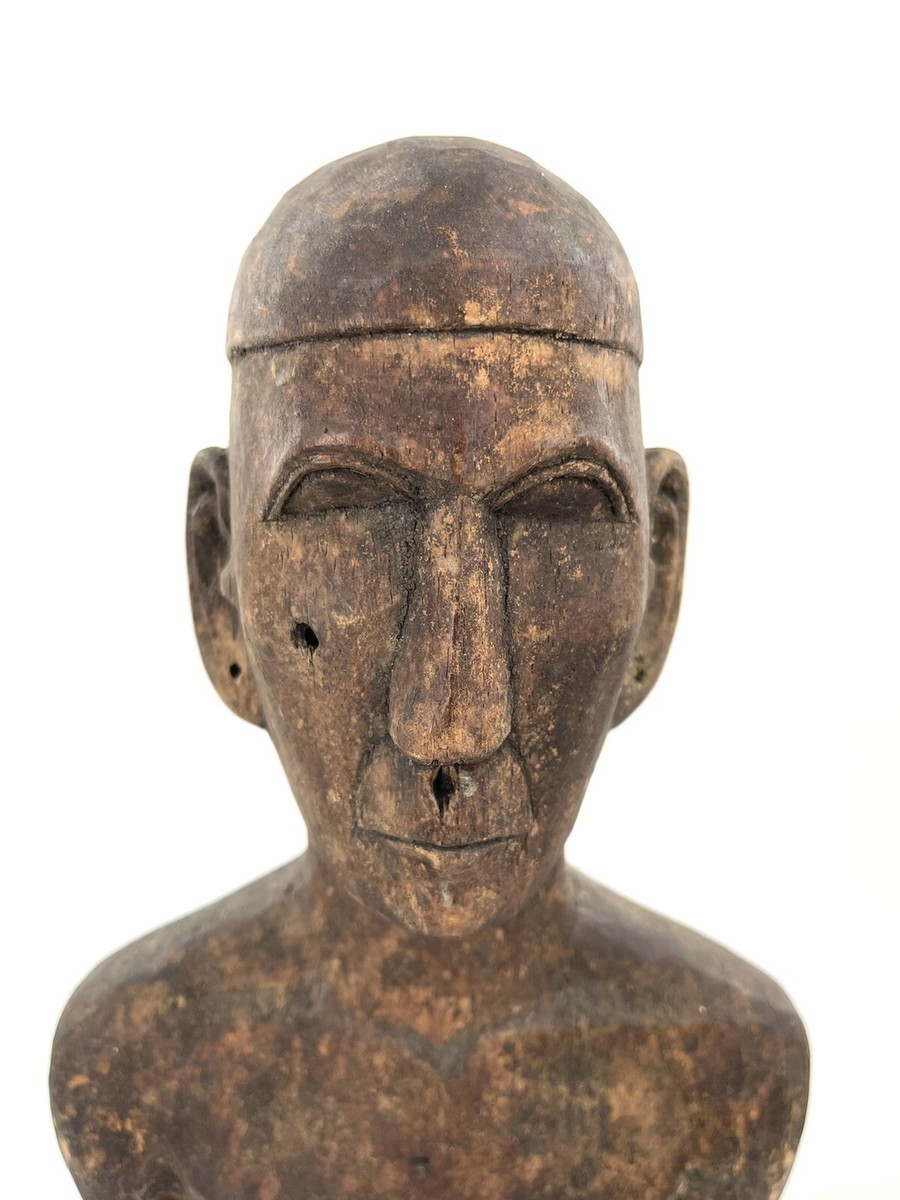 Antique Bulul 19th Century Philippine Ifugao Wood Bulul Male