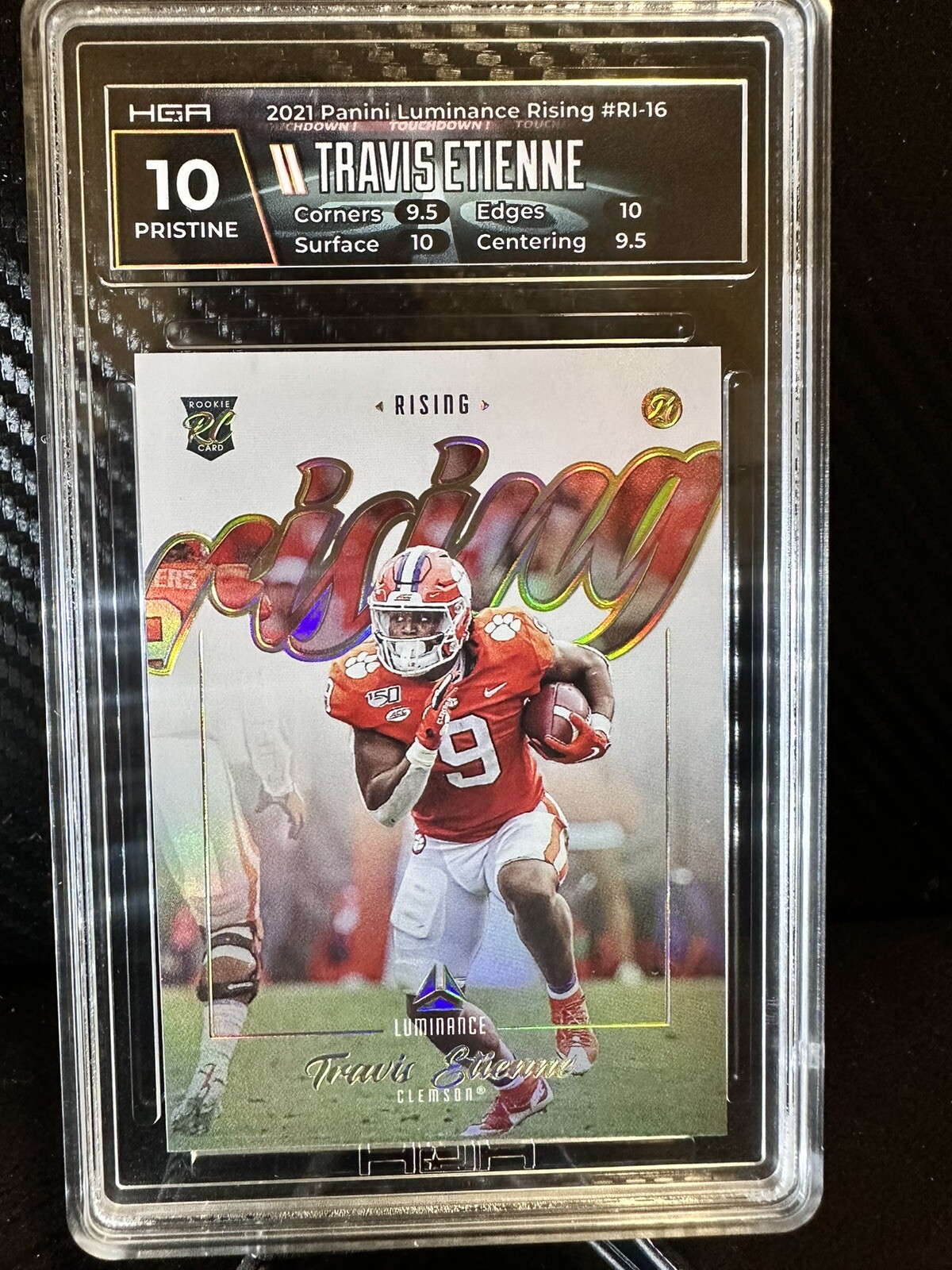 2021 panini luminance Rising Travis Etienne RI-16 RC Clemson Pristine 10 Jags SP