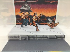 Super Contra Super C Nintendo NES Shadow Box Diorama Cube