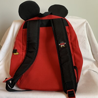Disney Mickey Mouse Black and Red Backpack with Structured Design Loungefly Disney Mickey Mouse Nylon Full-Size Backpack for  main image 2