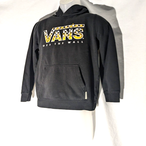Vans Off The Wall Hoodie Black Checkerboard Flames Youth Kids Medium, Skateboard - Picture 14 of 14