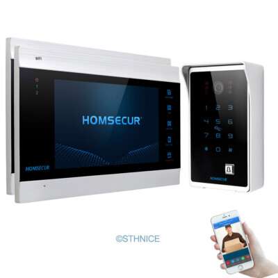 HOMSECUR 7'' WIFI Video Türklingel Türsprechanlage Passwort Zugang 110°