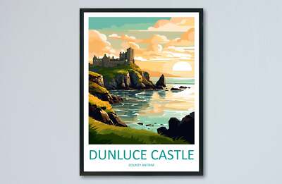 Dunluce Castle Travel Print Wall Art Dunluce Castle Wall Hanging Home Décor Dunl