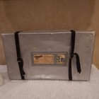 Vtg Metal US Post Mail Shipping Box Case Strap Old Herculean Matt Laundary — photo 1