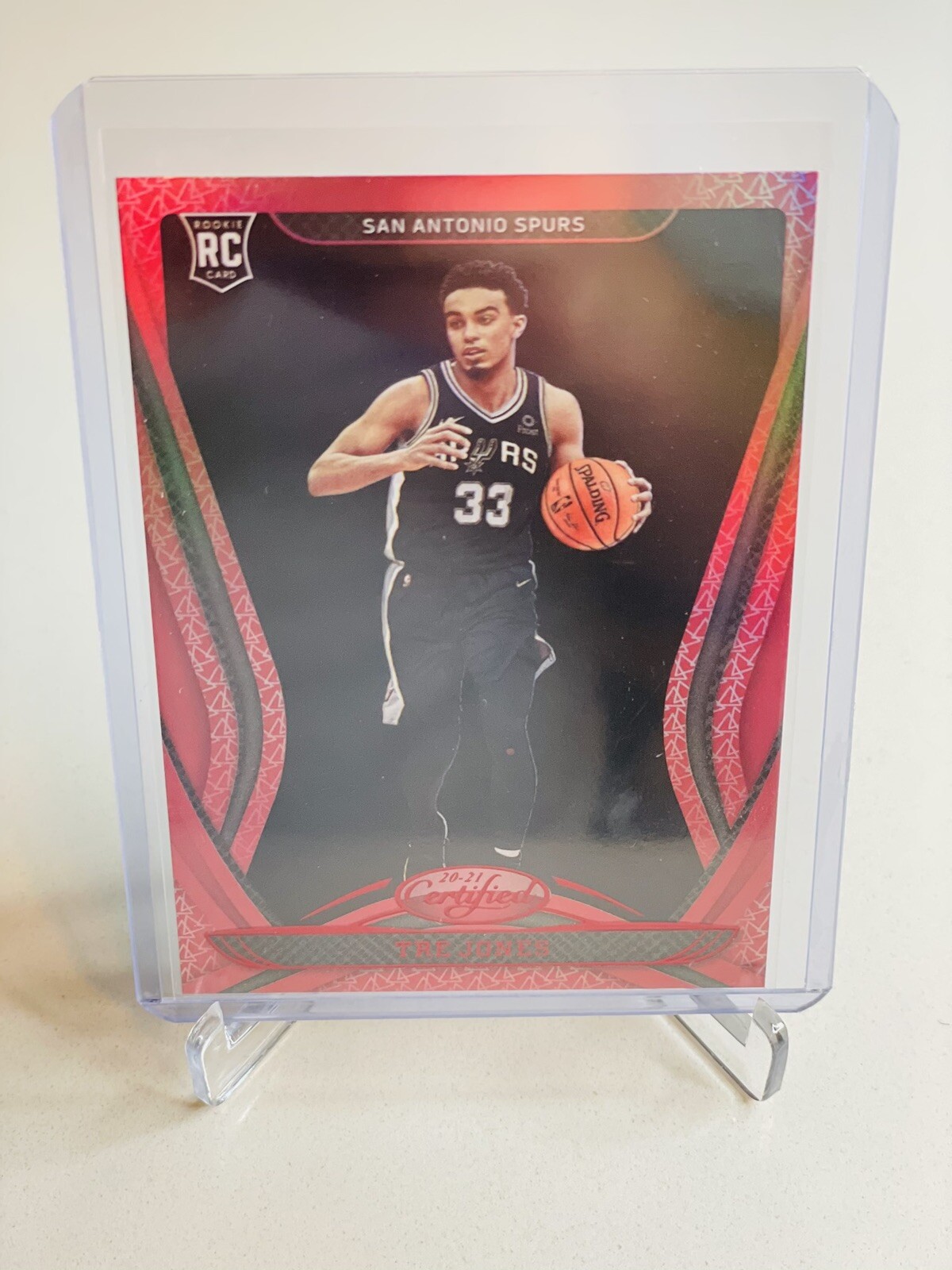 2020-2021 Certified Tre Jones Mirror Red Rookie Reflector SP #163