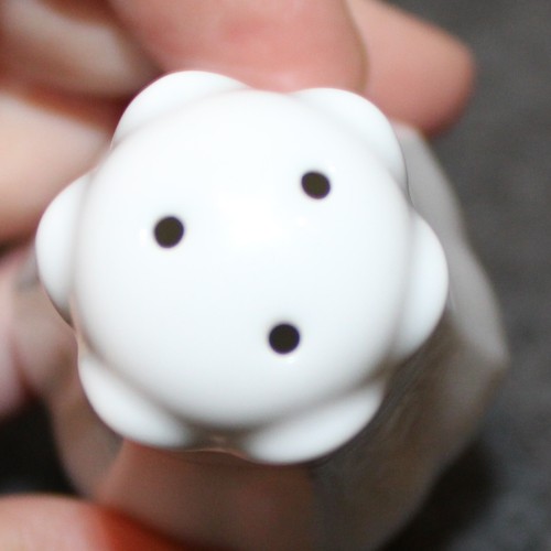 Shaker sale e pepe Noritake argento bordato elegante floreale su bianco Cina Giappone - Foto 6 di 16