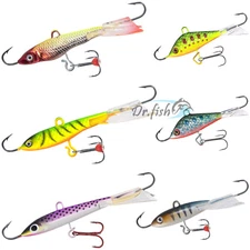 6 Pack Ice Fishing Jig Lures Kit Ice Jigging Lures with Glide Wings for Crappie