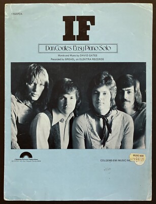 1977 BREAD ''IF'' ROCK & ROLL SHEET MUSIC