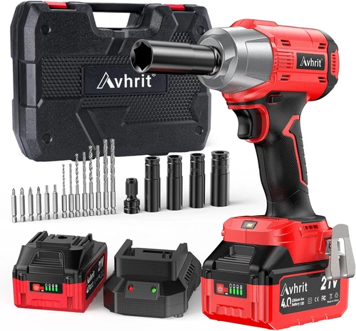 Avhrit 1/2" Cordless Drill Impact Screwdriver Impact Wrench 480Ft-lbs (650N.m) - Picture 1 of 11