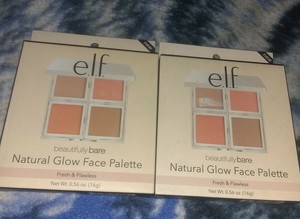 2 pc lot ELF BEAUTIFULLY BARE NATURAL GLOW FACE PALETTE ...