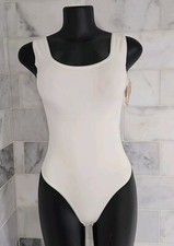 Popilush Bodysuit for Women Sleeveless Slimming Tank Top Thong 3xl/4xl ivory