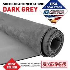 Gray Suede Headliner Fabric Polyester Backing for Car Roof Panel Lining 80"x60"