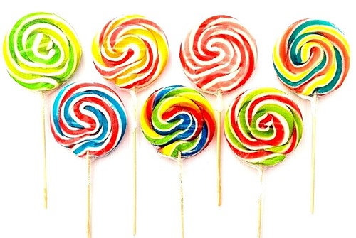 LOLLIPOPS RAINBOW LOLLIES 30g CAKE TOPPERS HALLOWEEN TREATS HALAL VEGAN large - Picture 5 of 31