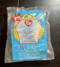 NIP Rocket The Blue Jay  5 Ty Teenie Beanie Baby Babies 1993 Errors Original