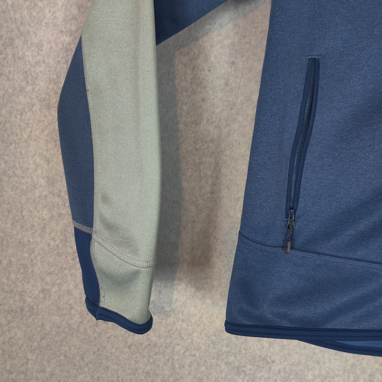 Mammut Men Jacket Small Solid Blue Polyester Hood… - image 3