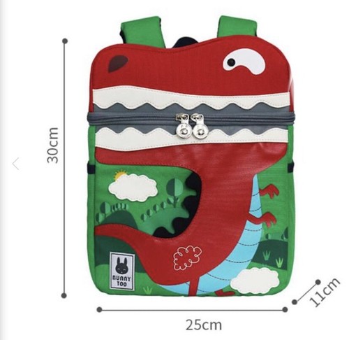 Kid Backpack 3D Cartoon Dinosaur Anti-lost Printed School Bags Mochila - Picture 2 of 8