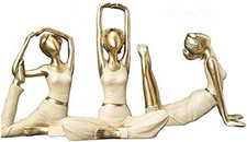 Vintage Brass Gold Yoga Figurine Meditation Y...