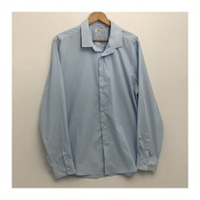 Next Light Blue Long Sleeve Shirt Regular Collar 17  Eur 44cm Polyester Cotton