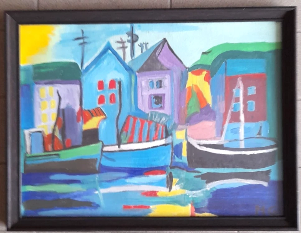 QUADRO CON LA cornice. Paesaggio, Olio Su Tela EUR 40,00 - PicClick IT
