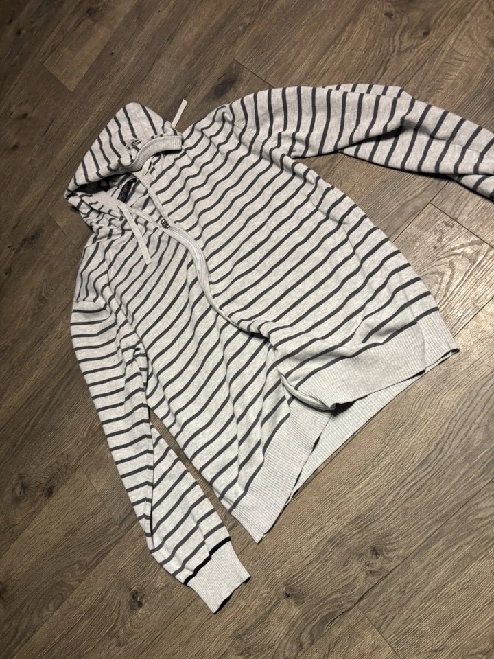 Sudadera con Capucha O’Neill De Colección Para Hombres XL Cremallera Completa Grunge Y2K Surf Gris Gráfico Línea Sherpa Foto 2 de 4