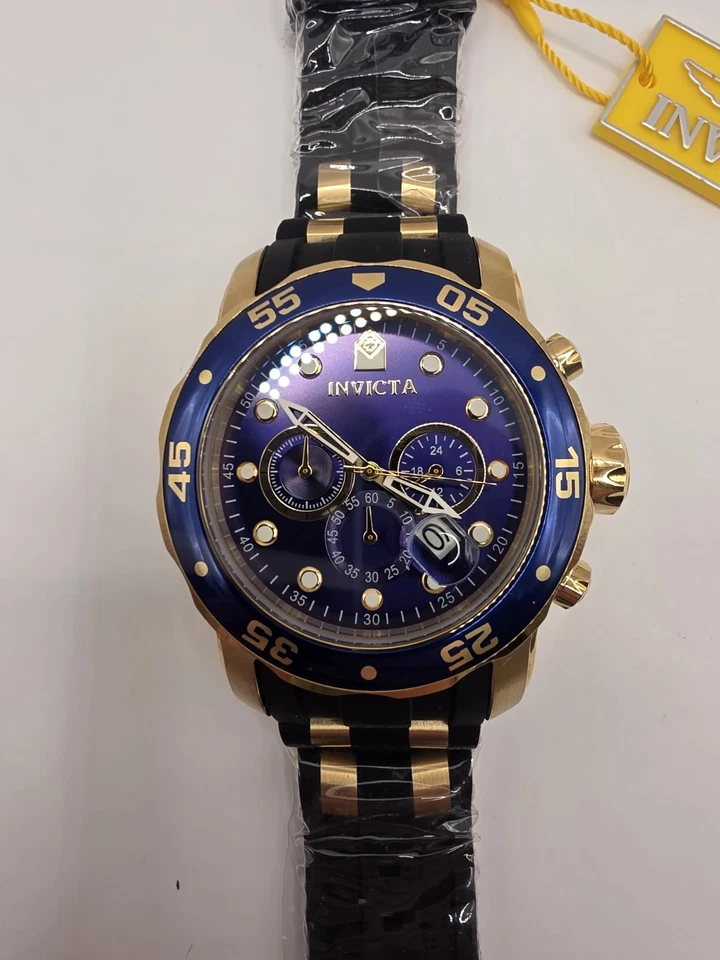 Reloj para hombre Invicta 30763 Pro Diver cronógrafo 48 mm esfera azul Foto 3 de 4