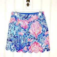 Skort stampa barriera corallina Lilly Pulitzer Luxletic orlo smerlato 368