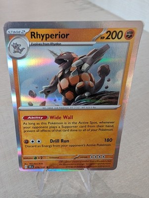 Rhyperior Holo SV07 Stellar Crown Cosmo 076/142 Rare Mint Condition
