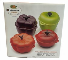 Le Creuset Set of 4 Petite Vegetable Stoneware Casseroles