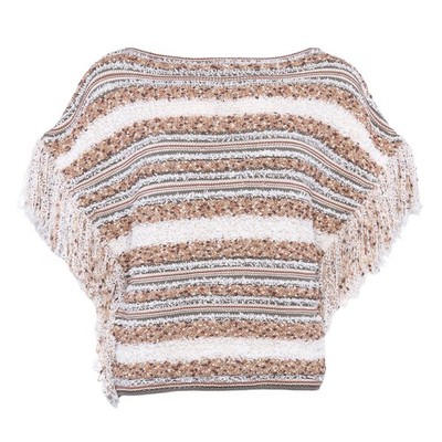 Max Mara Women's Sweater Size M Max & Co Striped Ruffles