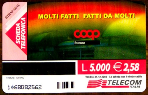 G 1433 C&C 3519 SCHEDA TELEFONICA NUOVA MAGNETIZZATA COOP FINALE EMILIA - Picture 2 of 2