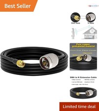 RG58 N Male to SMA Male Extension Cable 15ft Low Loss RF Coax for Wireless