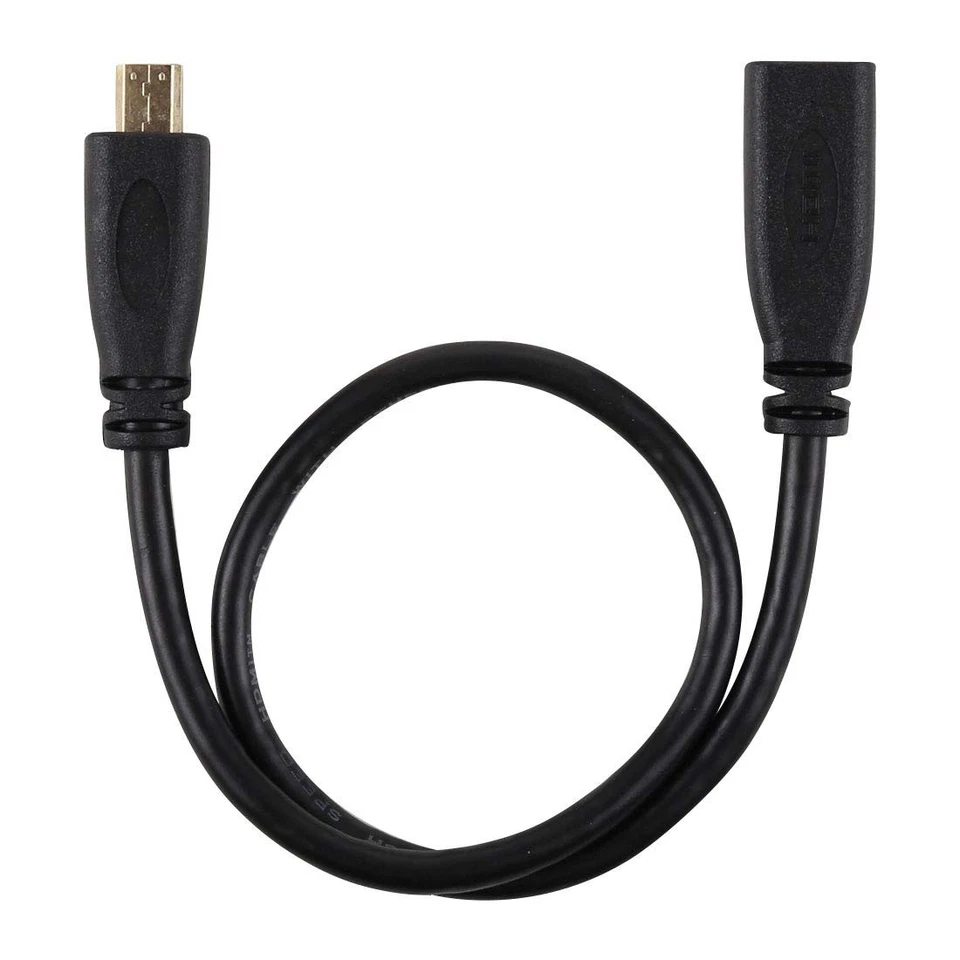 30cm HDMI 1.4 Type D Micro HDMI Male to Micro HDMI Female HDMI Extension Cable - Image 4 of 4