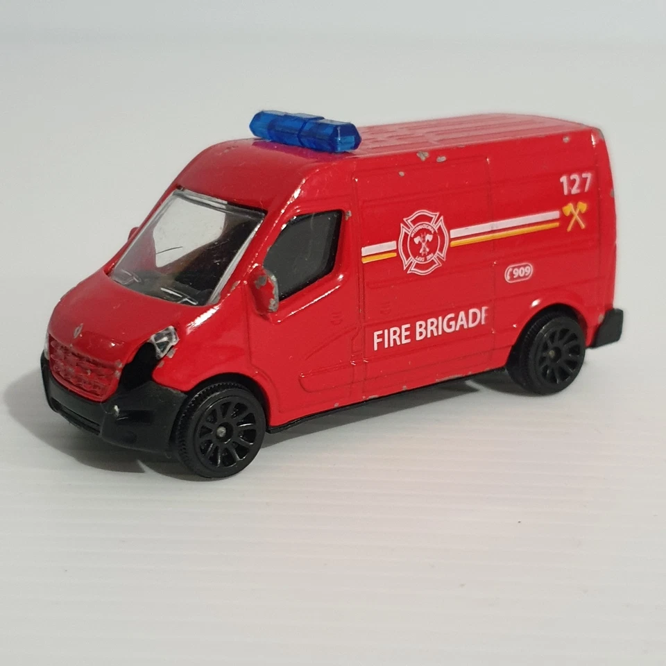 Renault Master Majorette Fire Brigade Van Loose Diecast 1:64 Scale REF239C - image 4 of 4