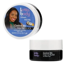Lottabody Coconut & Shea Oils Control Me Edge Gel – Black – 2.25 oz – NEW