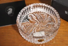 NEW WATERFORD CRYSTAL SEAHORSE BOTTLE COASTER (BEST WISHES) WITH BOX
