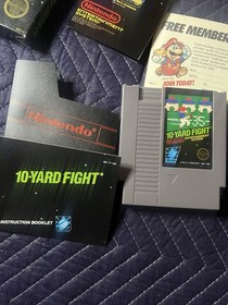 NES 10-Yard Fight CIB Complete w/ Box Manual Inserts Rev-A Nintendo Tested