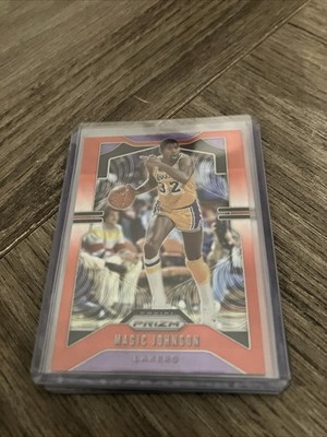 2019-20 Panini Prizm Ruby Wave Magic Johnson #25