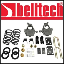 Belltech 3-4" Front 7" Rear Lowering Kit 14-16 Silverado Sierra 1500 Std Cab 2WD