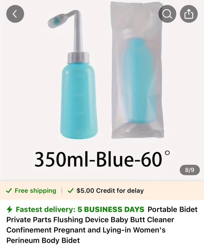 Portable Handheld Bidet Sprayer Personal Hygiene Bottle Spray Washing 350ml size