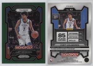 2023-24 Panini Prizm Monopoly Green Prizm /24 Chet Holmgren #62