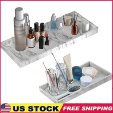 Silicone Vanity Tray Non-Slip Bathroom Organizer Multi-Purpose Storage New