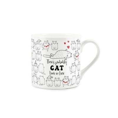 Katzenhaar Becher Bone China - Katzenliebhaber Valentinstag Geschenk Tee/Kaffee