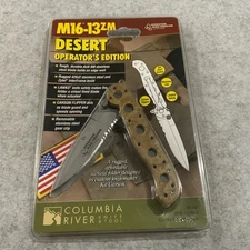 CRKT M16-13ZM Desert Operator’s Edition Pocket Knife Combo Edge New