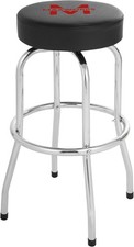 51090 Swivel Bar Stool Padded Seat W/ Chrome Plated Legs Black 300-Lb Capacity
