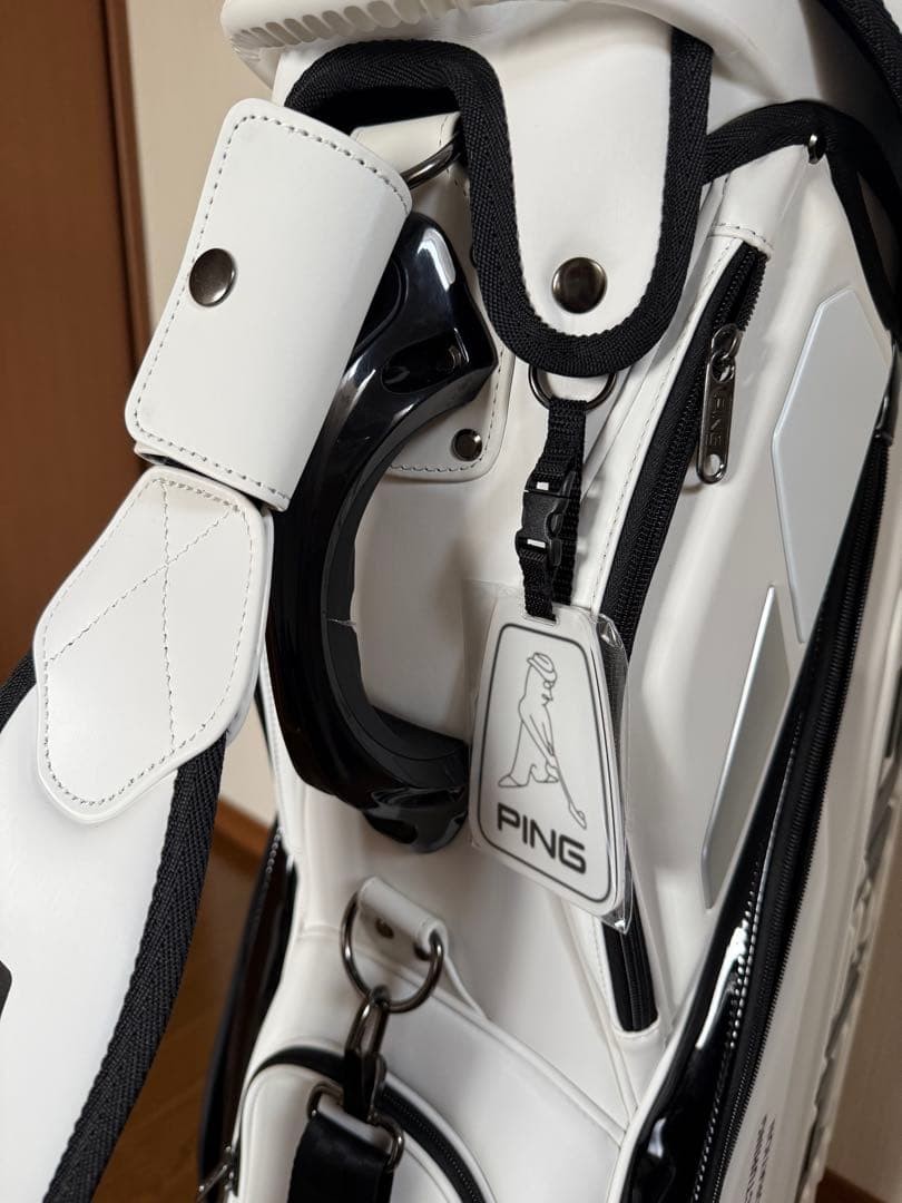 PING KARSTEN CB-P2401 White cart bag golf carry caddy bag rare
